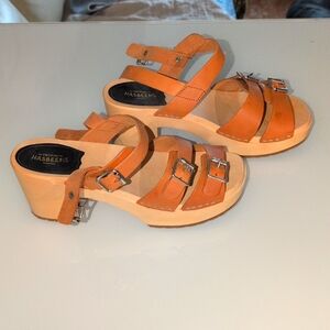 Swedish Hasbeens Platform sandal with buckles